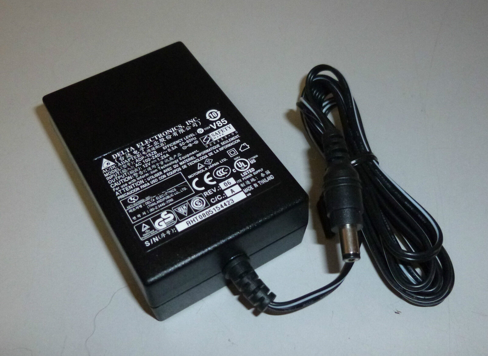 *Brand NEW* DELTA ELECTRONICS ADP-15ZB 12Vdc 1.25A AC ADAPTER POWER Supply